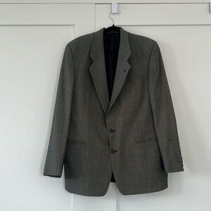 VINTAGE Oversized single breasted wool blazer men
